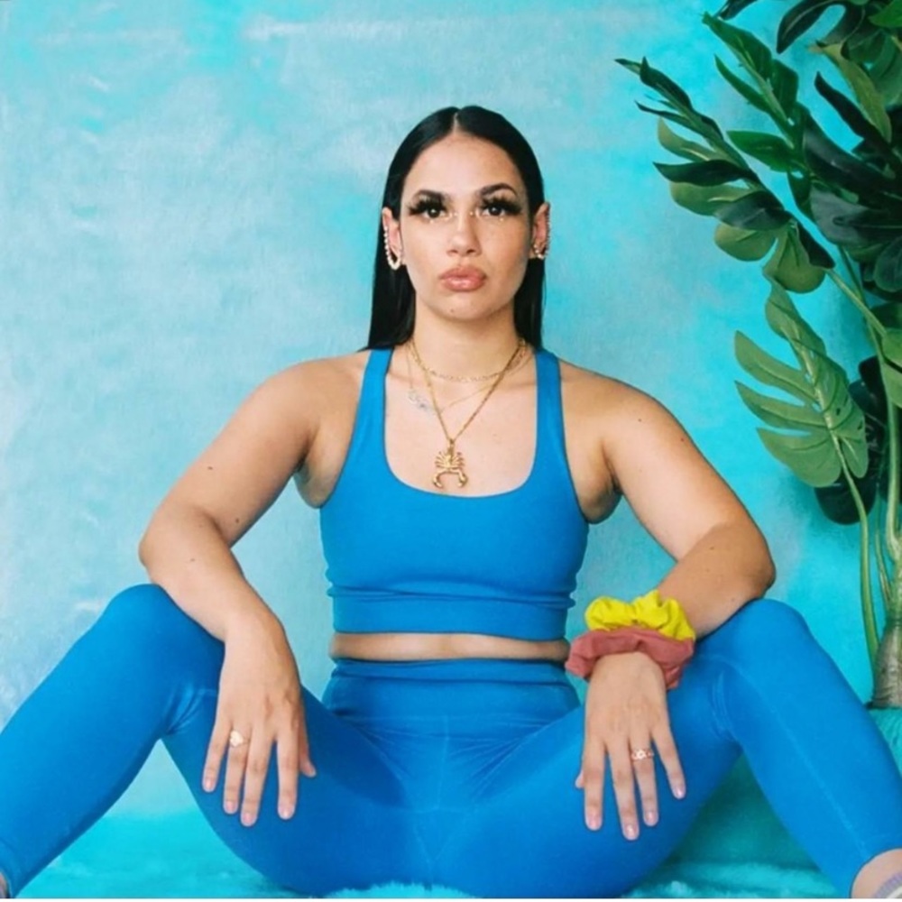 Girlfriend Collective High-Rise Pocket Legging in Lapis